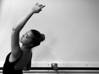 While holding on the the barre, Chloe Grenette, 15, gracefully leans back into a Cambre Back position during barre exercises at the New Bedford Ballet studio on Purchast Street in the north end of New Bedford.   [ PETER PEREIRA/THE STANDARD-TIMES/SCMG ]